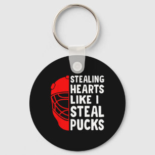 Stealing Heart Like I Steal Pucks Valentines Day H Key Ring