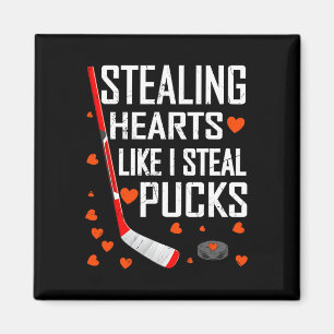 Stealing Heart Like I Steal Pucks Valentines Day H Magnet