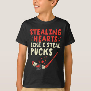 Stealing Heart Like I Steal Pucks Valentines Day H T-Shirt