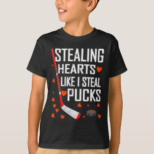 Stealing Heart Like I Steal Pucks Valentines Day H T-Shirt