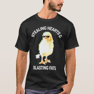 Stealing Hearts And Blasting Farts Chicken Lover L T-Shirt