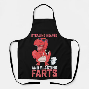 Stealing Hearts And Blasting Farts T Rex Dinosaur Apron