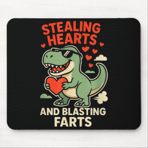 Stealing Hearts And Blasting Farts Trex Childrens Mouse Mat
