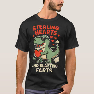Stealing Hearts And Blasting Farts Trex Childrens T-Shirt