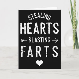 Stealing Hearts Blasting Farts Funny Valentine's D Card