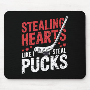 Stealing Hearts Hockey Like I Steal Puck Valentine Mouse Mat