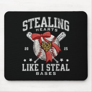 Stealing Hearts Like I Steal Bases Baseball Valent Mouse Mat