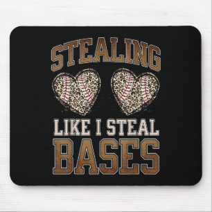 Stealing Hearts Like I Steal Bases Baseball Valent Mouse Mat