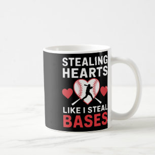Stealing Hearts Like I Steal Bases Softball Baseba Coffee Mug