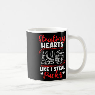 Stealing Hearts Like I Steal Pucks Ice Hockey Vale Coffee Mug