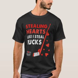 Stealing Hearts Like I Steal Pucks Valentines Day T-Shirt
