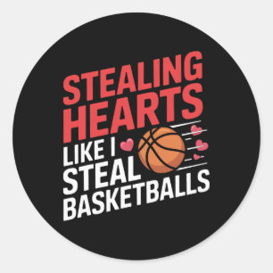 Stealing Hearts Like I Steal Sket Valentine Boys  Classic Round Sticker