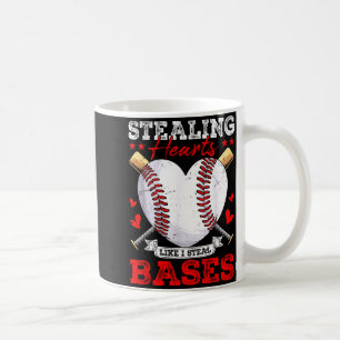 Stealing hearts like steal bases baseball coffee mug