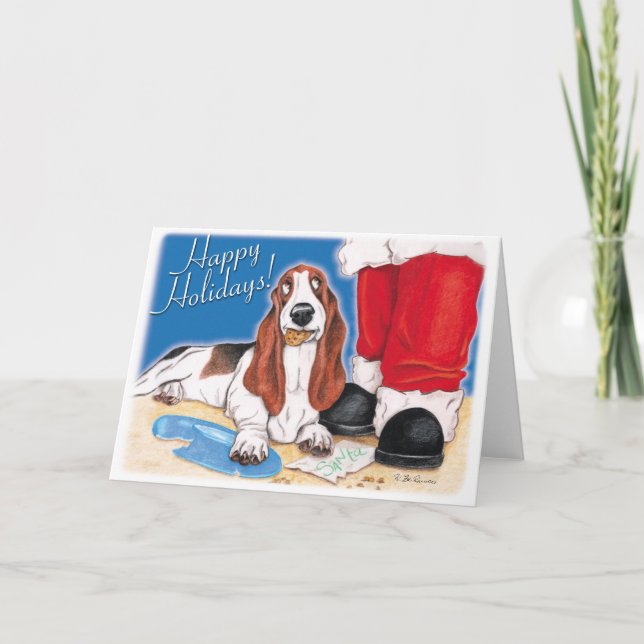 Stealing Santa's Cookies! Holiday Card (Front)