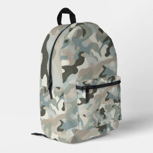 Stealth Blue Camo Wave Printed Backpack