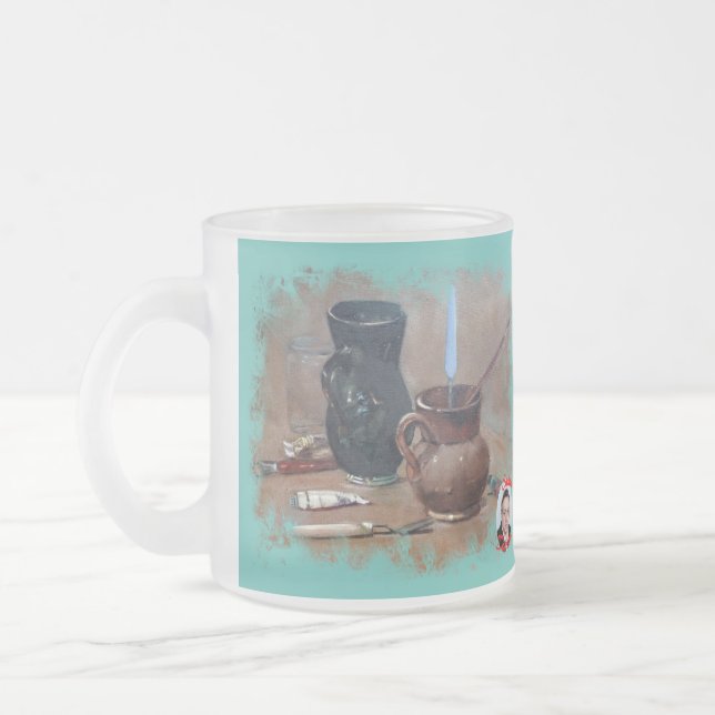 Stealth Glass Glass Gate Frosted Glass Coffee Mug (Left)