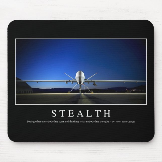 Stealth: Inspirational Quote Mouse Mat (Front)