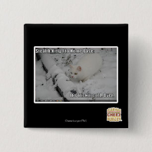 Stealth Kitty 1 15 Cm Square Badge