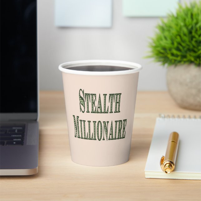 Stealth Millionaire Paper Cups (Insitu)