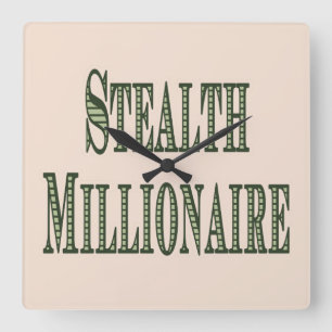 Stealth Millionaire Square Wall Clock