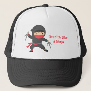 Stealth Ninja with Sai Weapons for Trucker Hat