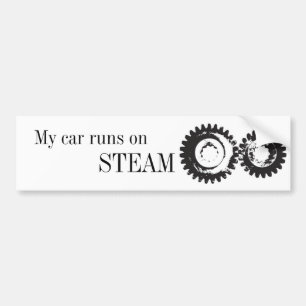 Steam Car Bumper Sticker