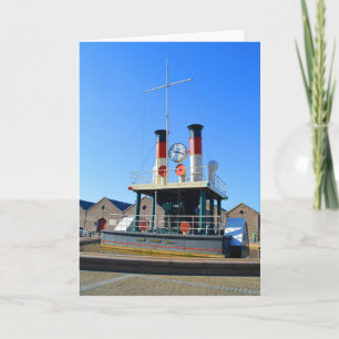 Steam clock in St Helier, Jersey Card