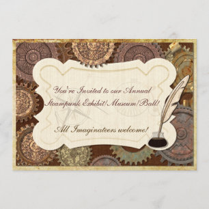 Steam Elegance Steampunk BALL CONVENTION EXHIBIT Invitation