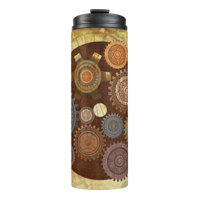 Steam Elegance Steampunk Thermal Tumbler (Front)