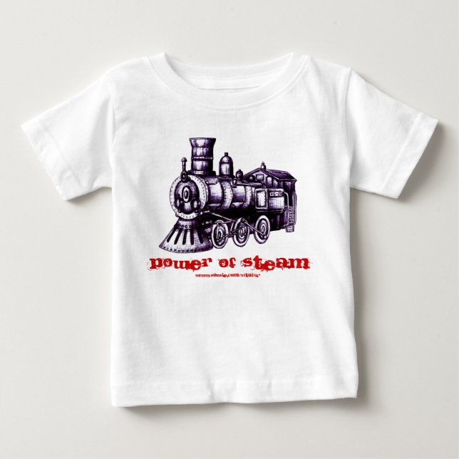 Steam engine baby t-shirt design (Front)