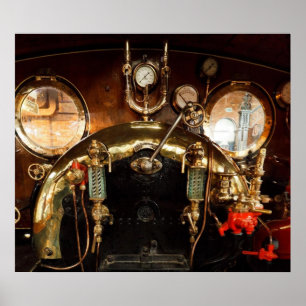 Steam Engine Cab Poster