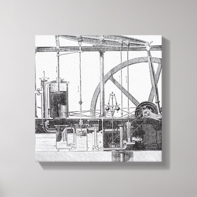 Steam Engine Canvas Print (Front)