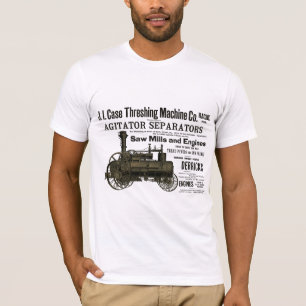 Steam Engine Farm Tractor Traction Farming Antique T-Shirt