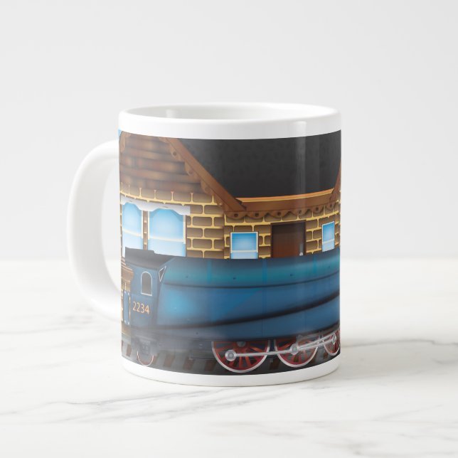Steam engine large coffee mug (Front Left)