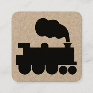 Steam Engine/Loco sign Square Business Card