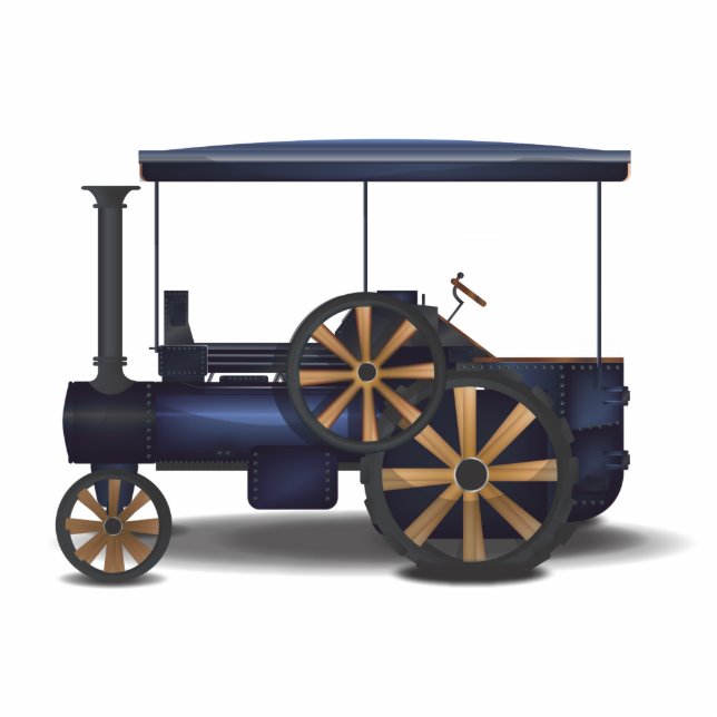 Steam Engine Photo Sculpture Magnet (Front)