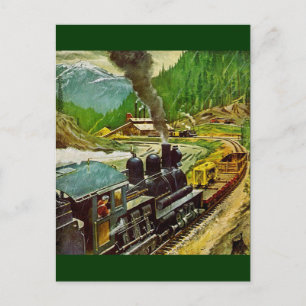 Steam Engine Postcard