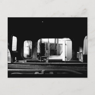 Steam Engine Repair Le Mastrou BlackWhite postcard