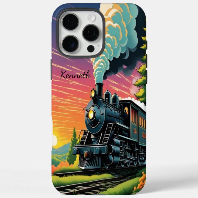 Steam Engine Sunset Case-Mate iPhone Case (Back)