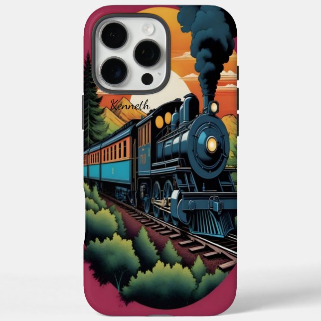 Steam Engine Sunset Journey Case-Mate iPhone Case (Back)