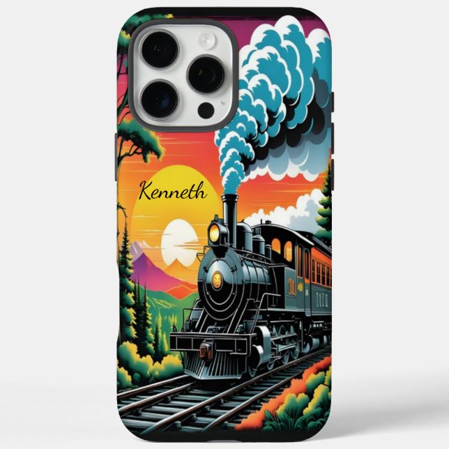 Steam Engine Sunset Journey Case-Mate iPhone Case (Back)