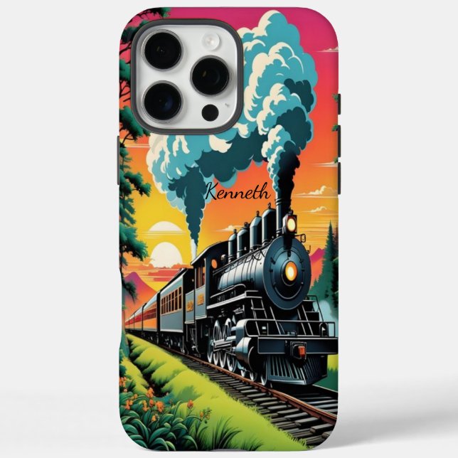 Steam Engine Sunset Ride Case-Mate iPhone Case (Back)