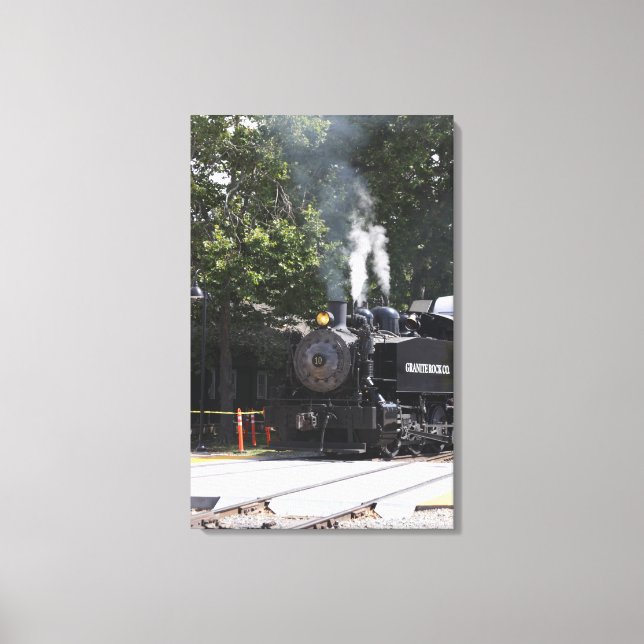 Steam Engine Train Canvas Print (Front)