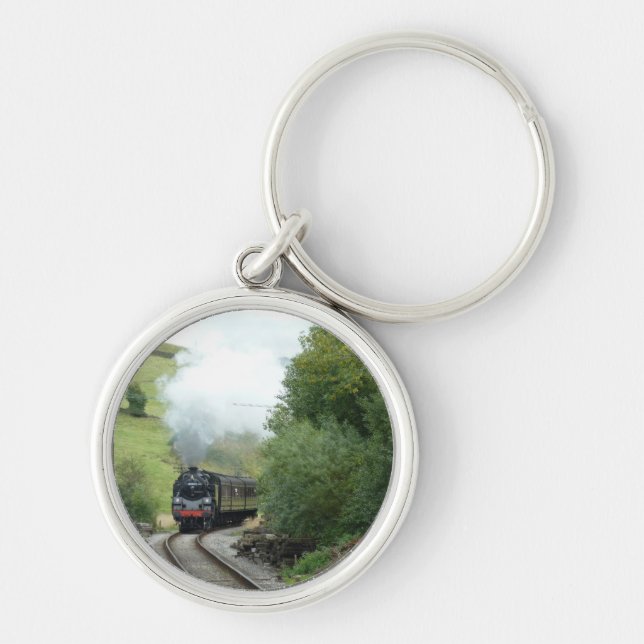 Steam Engine Train Keychain Keyring (Front)