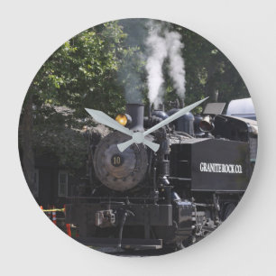 Steam Engine Train Large Clock