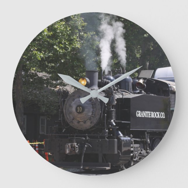 Steam Engine Train Large Clock (Front)