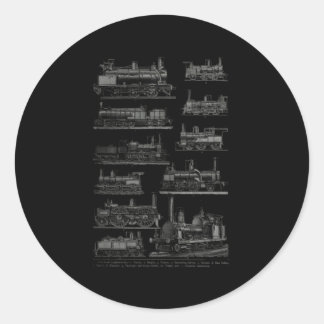 Steam Engine Train Steam Train Locomotiv Classic Round Sticker