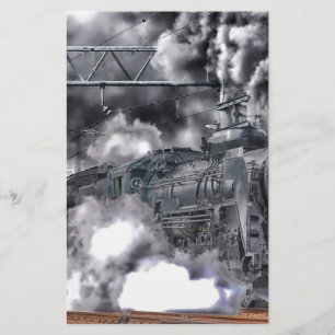 Steam Engines Trains HDR Photo Stationery