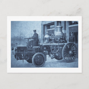 Steam Fire Engine Pumper Truck Postcard