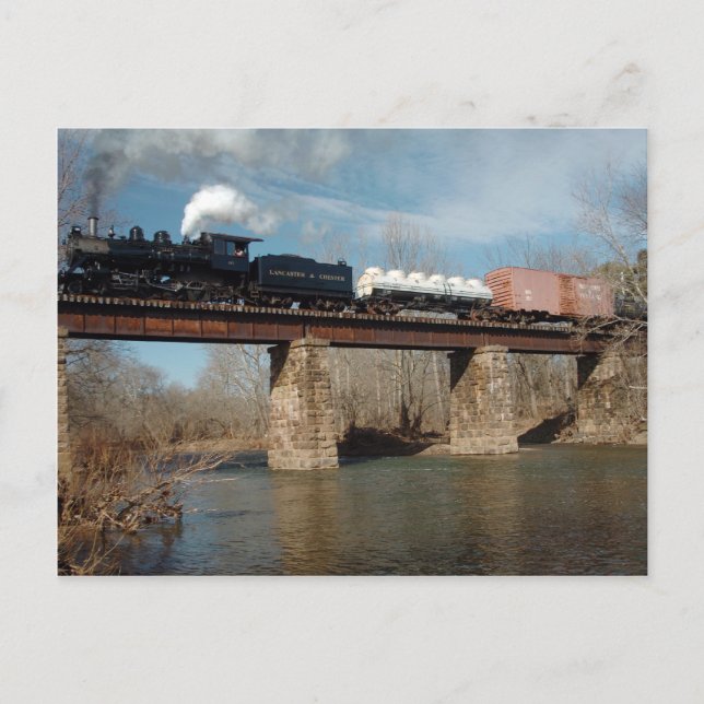 Steam Freight Trestle 1 Postcard (Front)